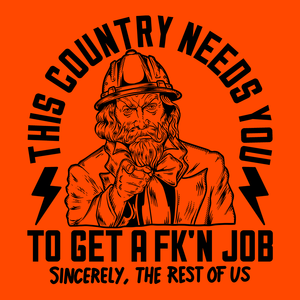 Your Country Needs You - Long Sleeve Safety Yellow Hi-Vis