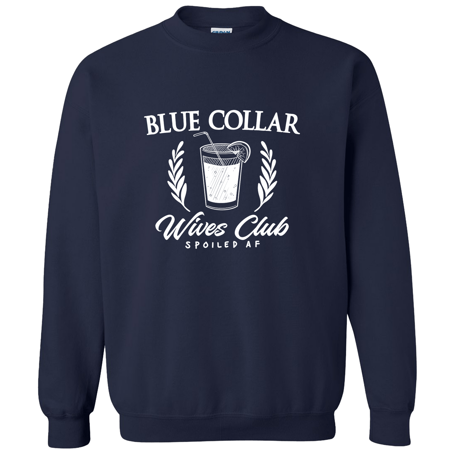 Blue Collar Wives Club - Crew Sweatshirt - Navy - Armed American Supply