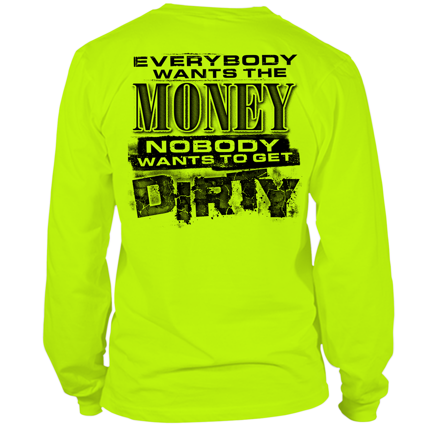 Dirty - Long Sleeve Safety Hi-Vis T-Shirt