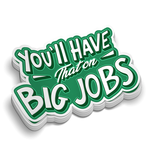Big Jobs - Hard Hat Decal - Armed American Supply
