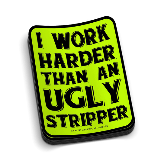 Work Harder Hard Hat Decal - Armed American Supply