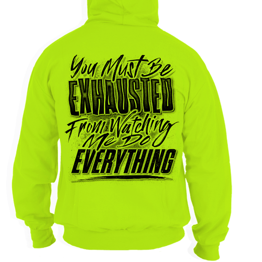 Exhausted - Hi - Vis Hoodie - Armed American Supply