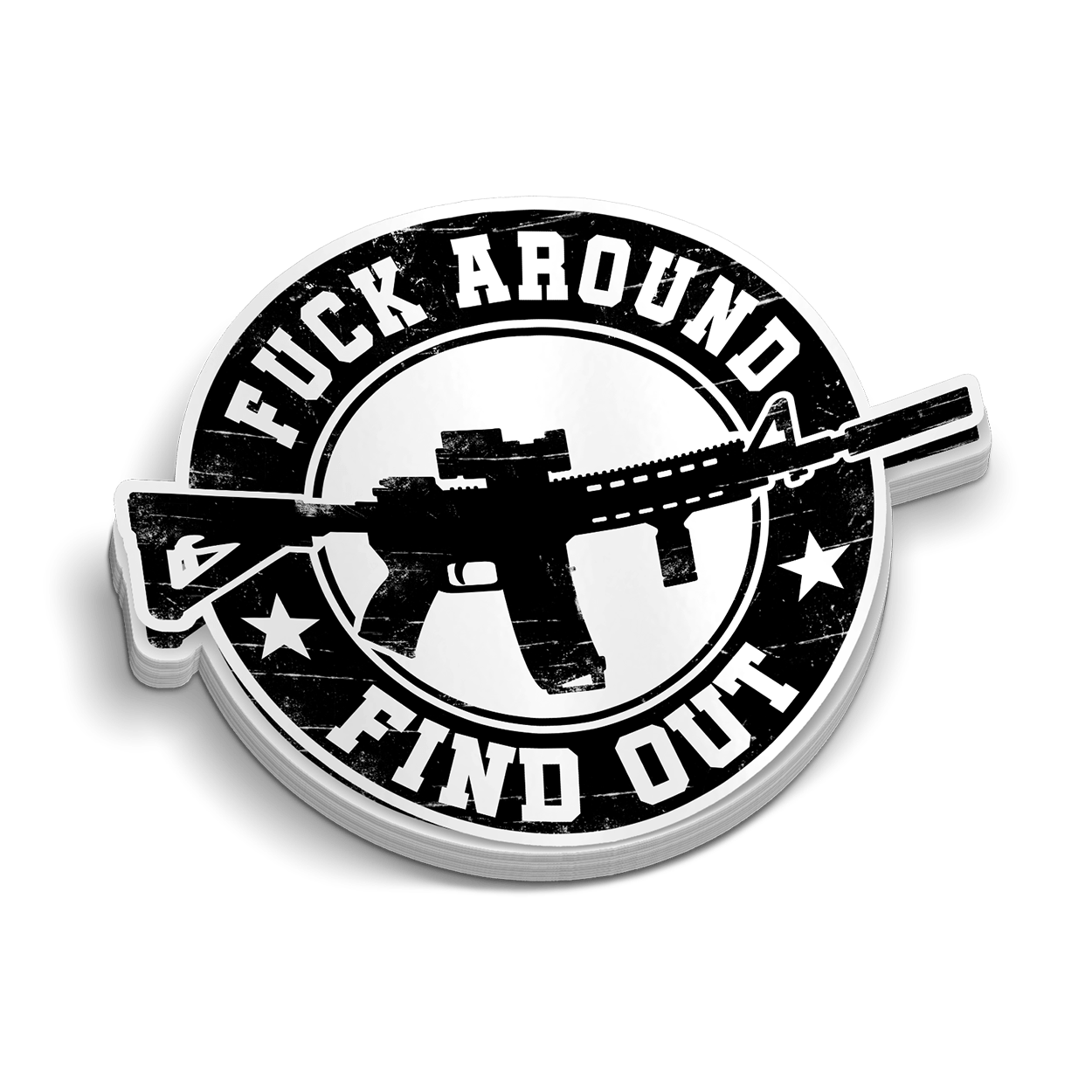 FAFO Round Hard Hat Decal - Armed American Supply
