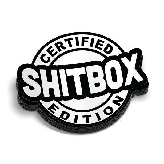 Shit Box Edition Hard Hat Decal - Armed American Supply