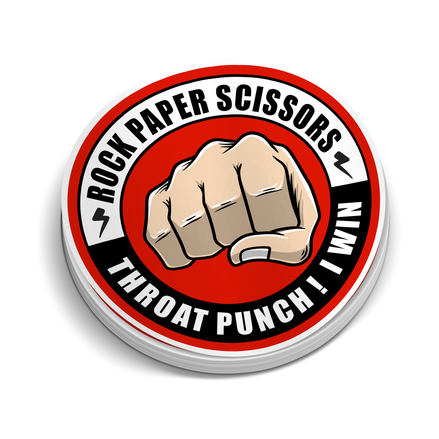Throat Punch Hardhat Sticker
