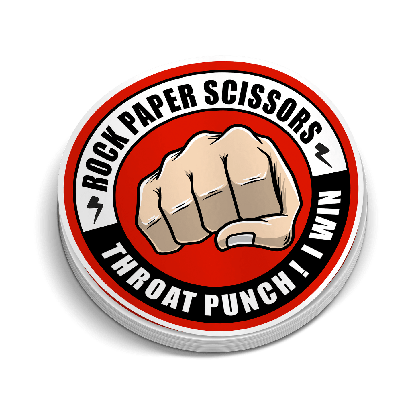 Throat Punch Hardhat Sticker - Armed American Supply