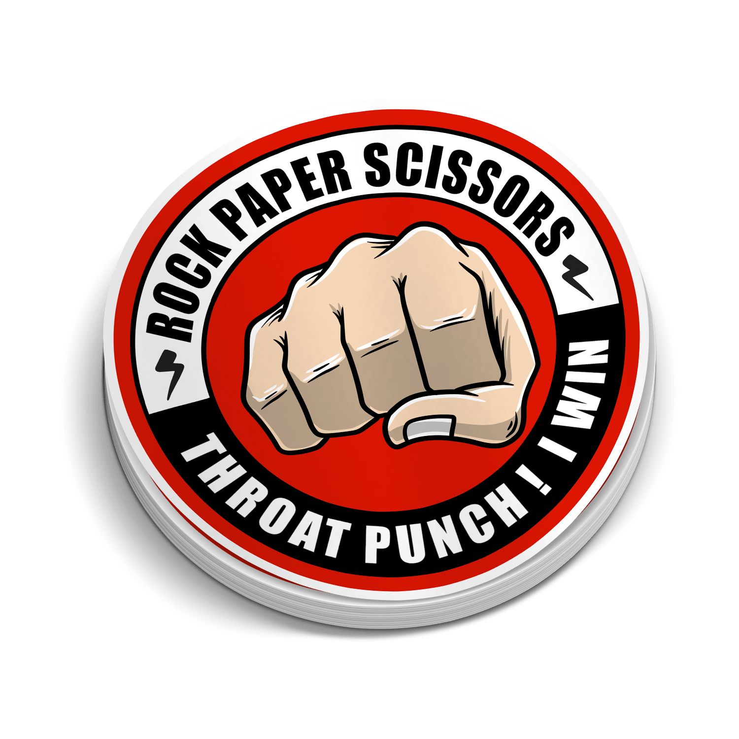 Throat Punch Hardhat Sticker - Armed American Supply