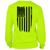 Molon labe ghost flag - long sleeve hi-vis t-shirt