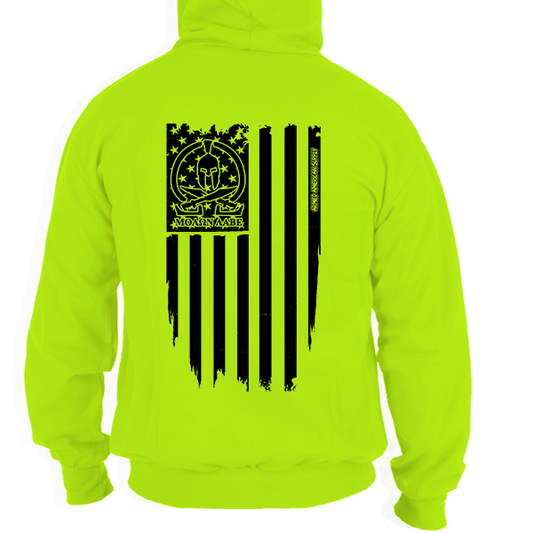 Molon Labe Ghost Flag - Hi - Vis Hoodie - Armed American Supply