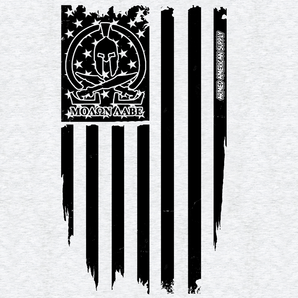Molon Labe Ghost Flag - Safety Yellow T-Shirt - Armed American Supply