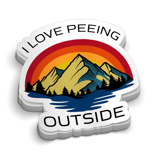 Peeing Outside Hard Hat Decal - Armed American Supply