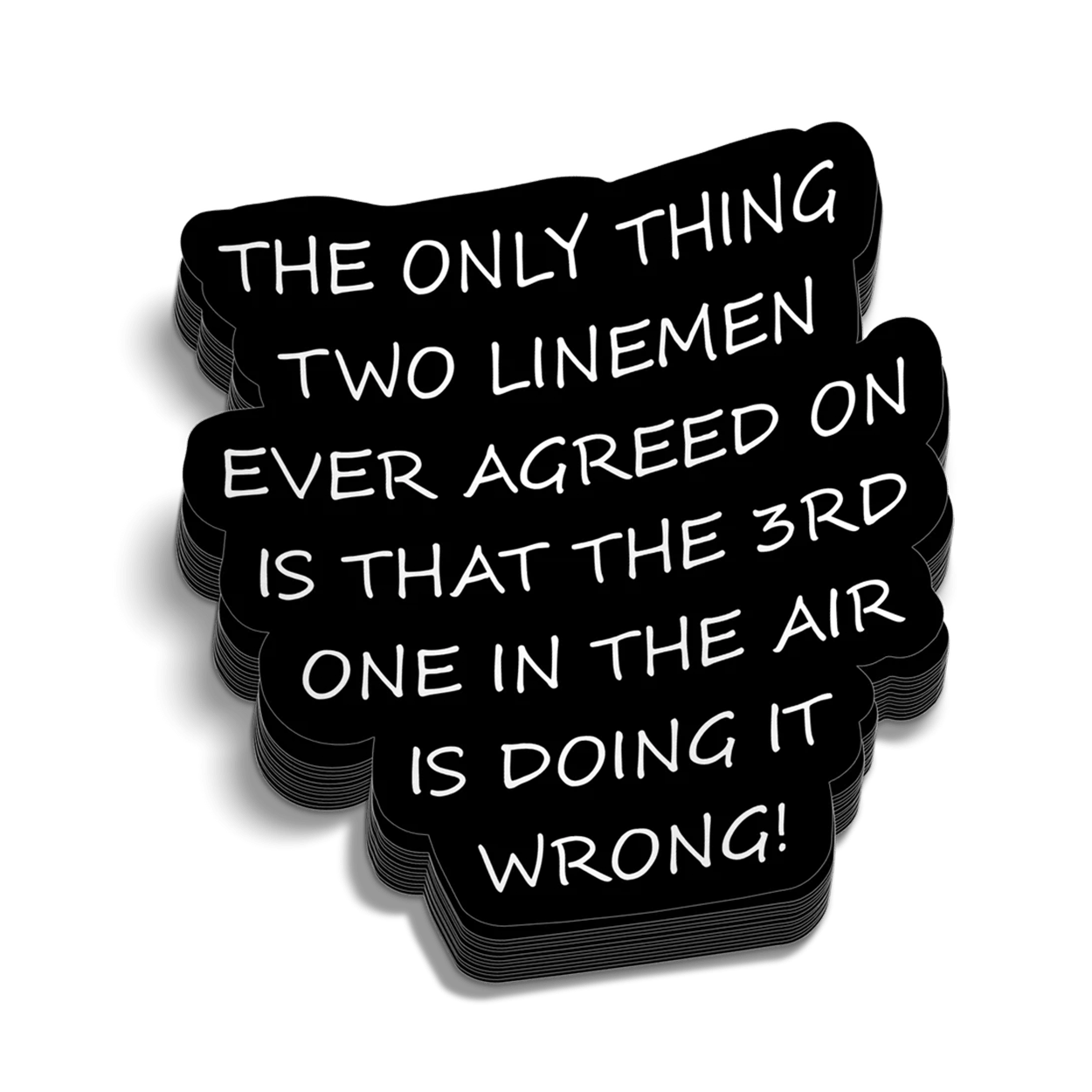 Two Linemen Hard Hat Decal - Armed American Supply