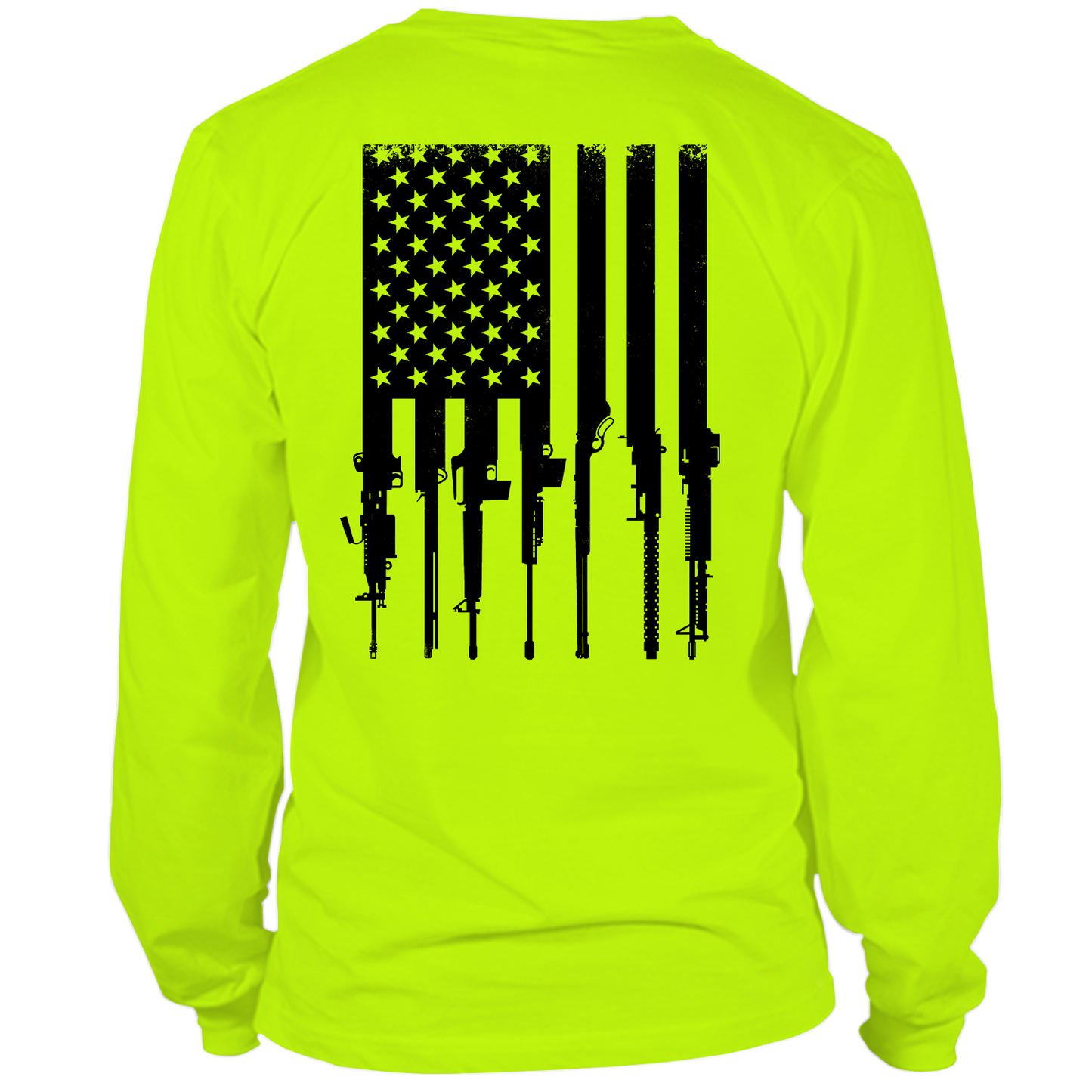 Rifle Flag - Long Sleeve Hi-Vis T-Shirt