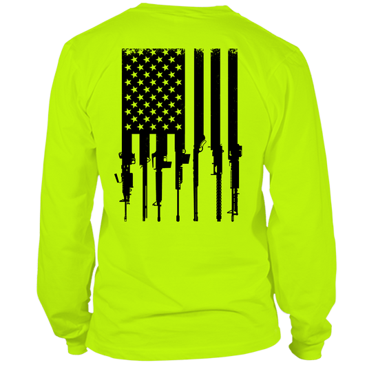 Rifle Flag - Long Sleeve Hi - Vis T-Shirt - Armed American Supply