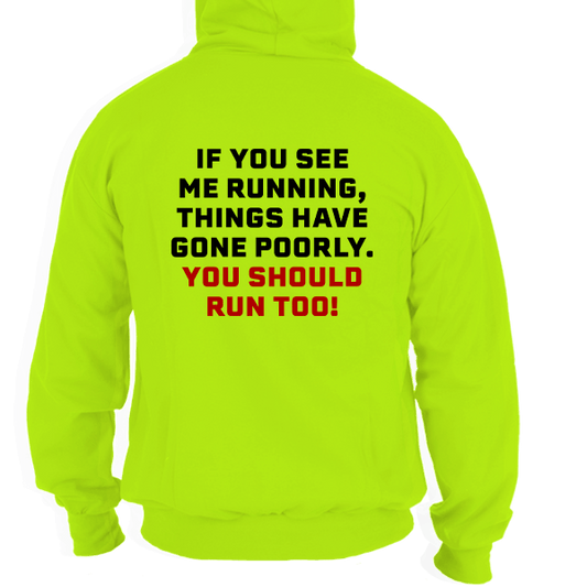 Run - Safety Yellow Hi - Vis Hoodie - Armed American Supply