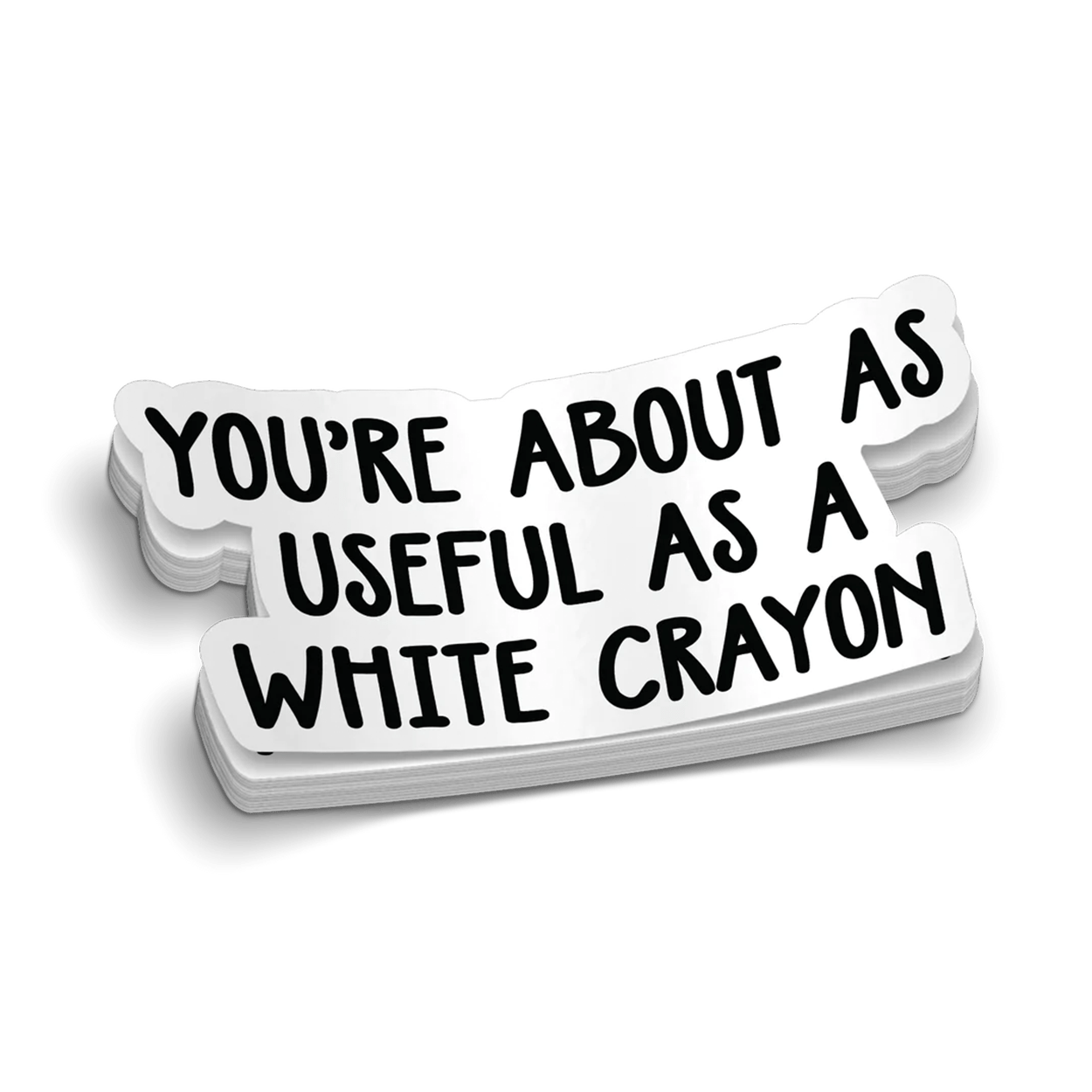 White Crayon Hard Hat Decal - Armed American Supply