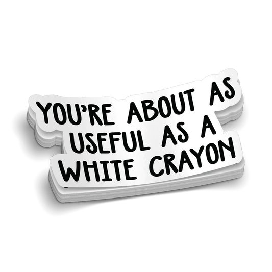 White Crayon Hard Hat Decal - Armed American Supply