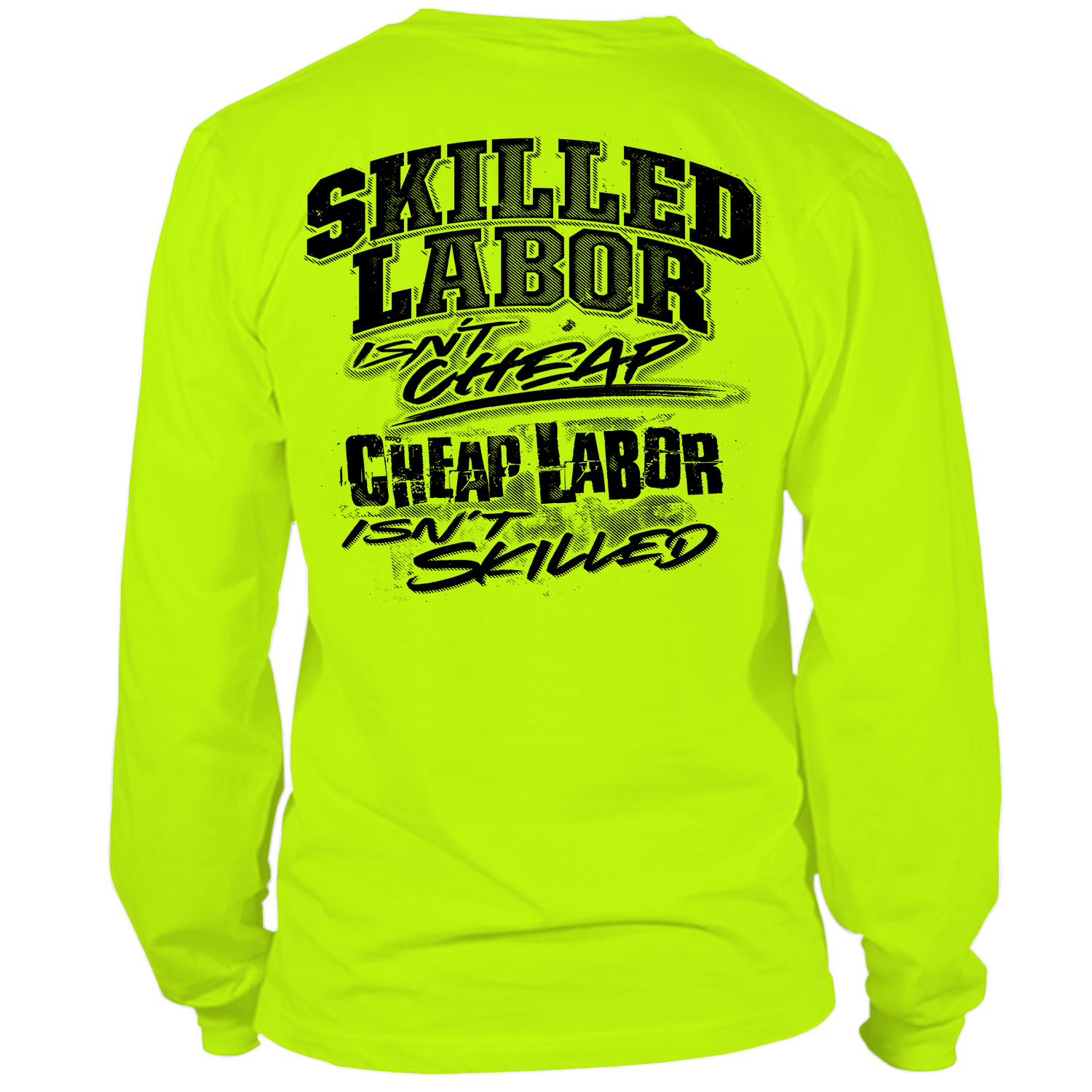 Skilled Labor - Long Sleeve Hi - Vis T-Shirt - Armed American Supply