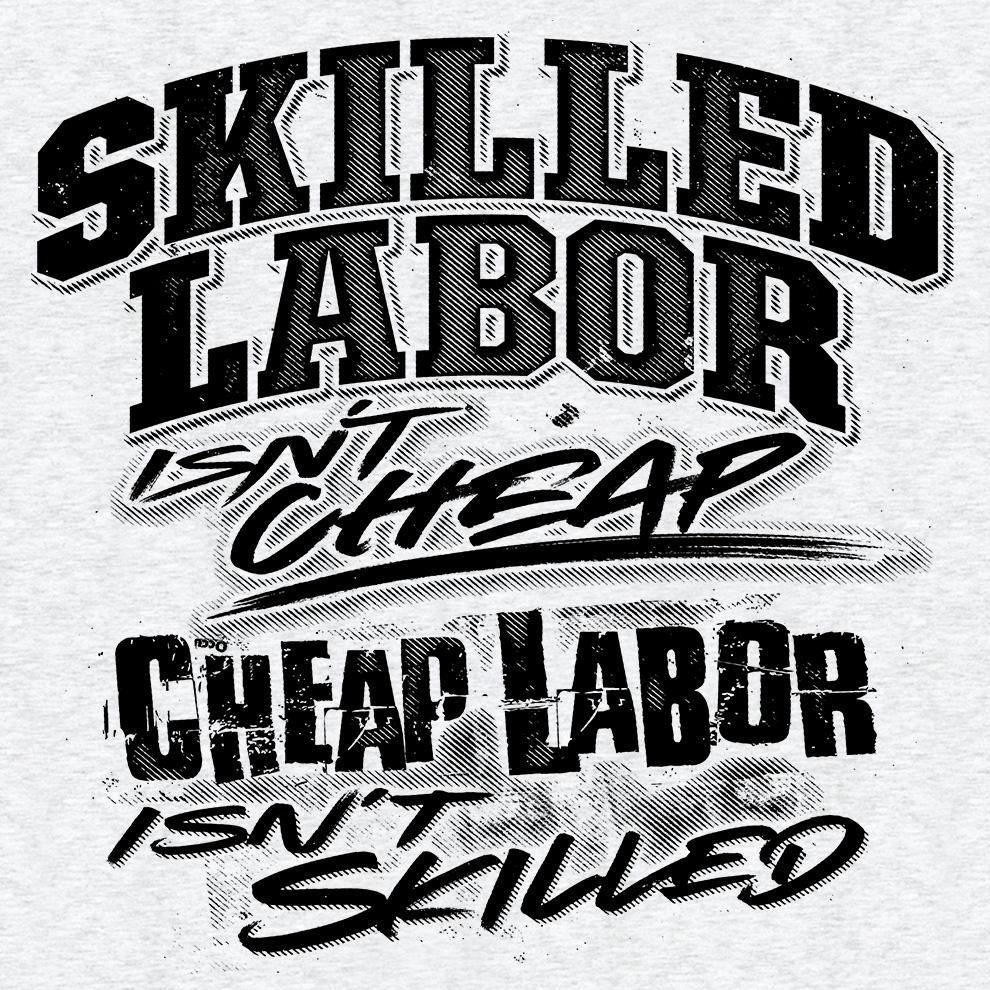 Skilled Labor - Safety Yellow T-Shirt - Armed American Supply