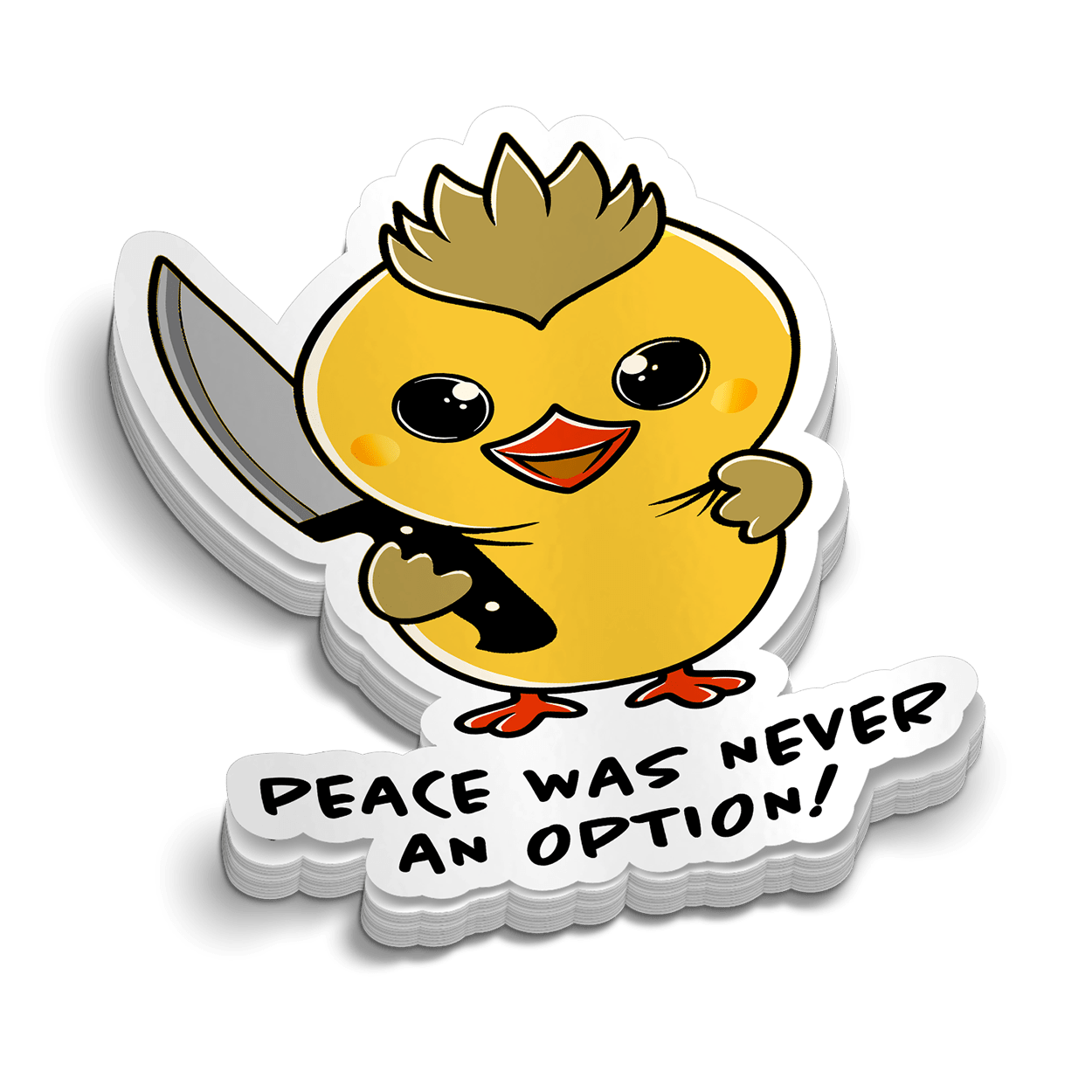 Peace Was Never An Option Hard Hat Decal - Armed American Supply