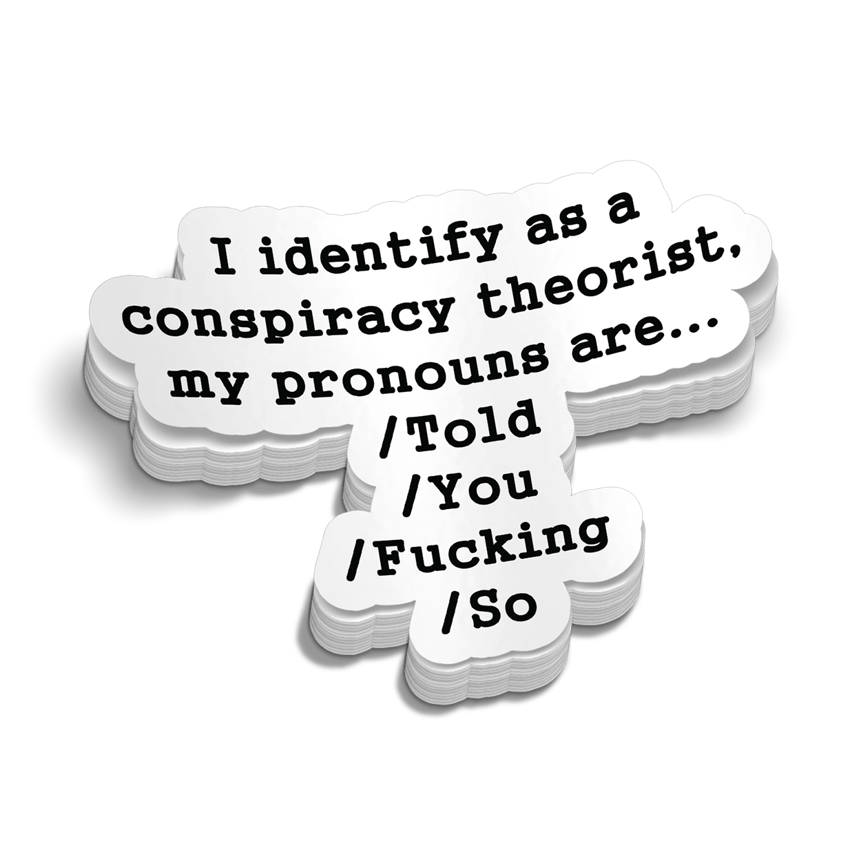 Conspiracy Theorist Hard Hat Decal - Armed American Supply