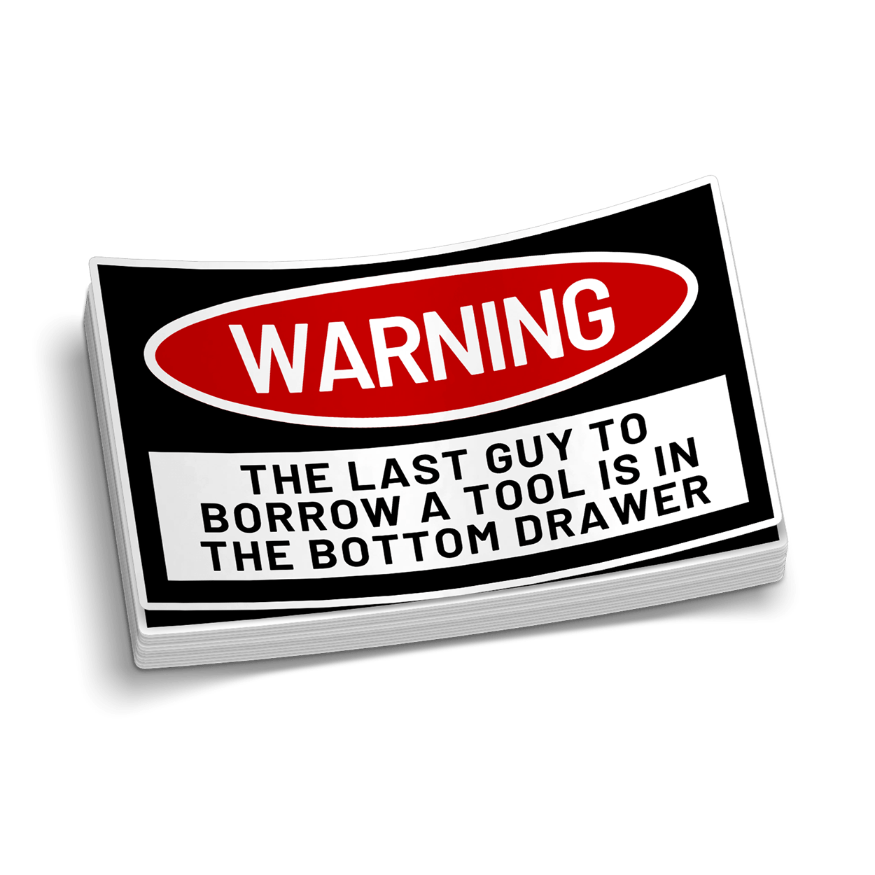 Tool Box Warning Decal - Armed American Supply