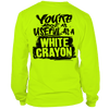 White crayon - long sleeve hi-vis t-shirt