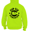 Zip tie - safety yellow hi-vis hoodie