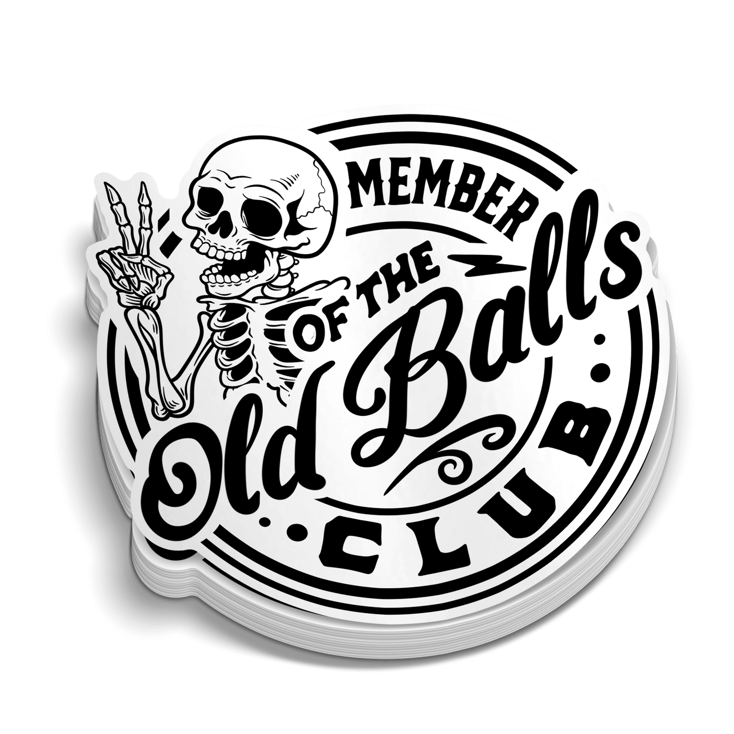 Old Balls Club - Hard Hat Decal - Armed American Supply