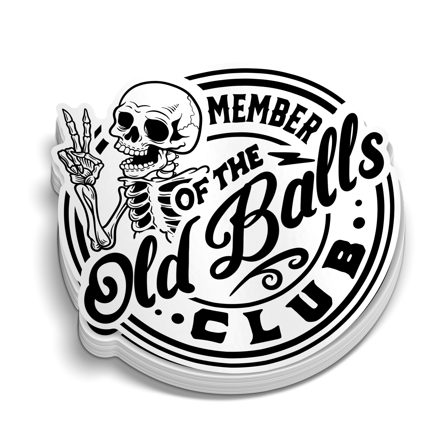 Old Balls Club - Hard Hat Decal - Armed American Supply