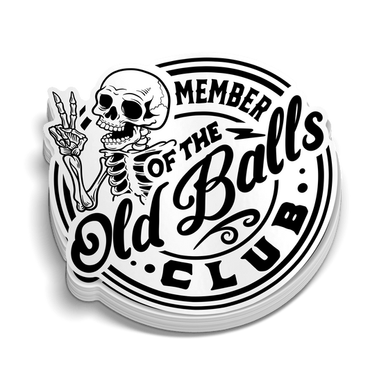 Old Balls Club - Hard Hat Decal - Armed American Supply