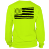 Old glory - long sleeve safety yellow hi-vis t-shirt