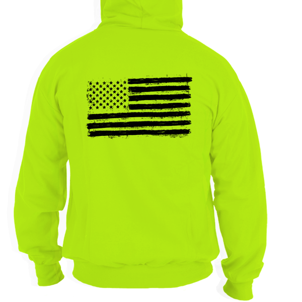 Old Glory - Safety Yellow Hi-Vis Hoodie