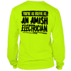 Amish electrician - long sleeve safety yellow hi-vis t-shirt