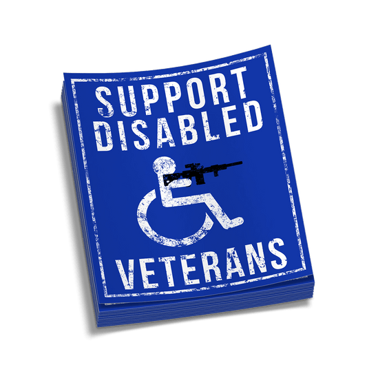 Support Disabled Veterans - Hard Hat Decal - Armed American Supply