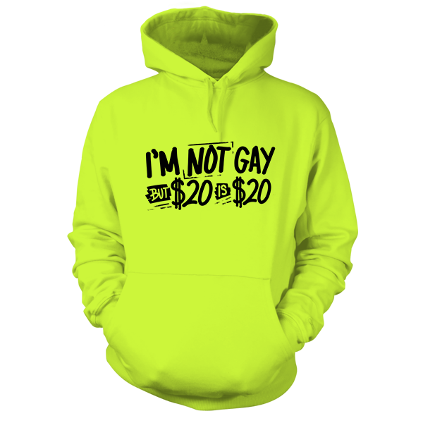 I'm Not Gay - Safety Yellow Hi-Vis Hoodie Workwear