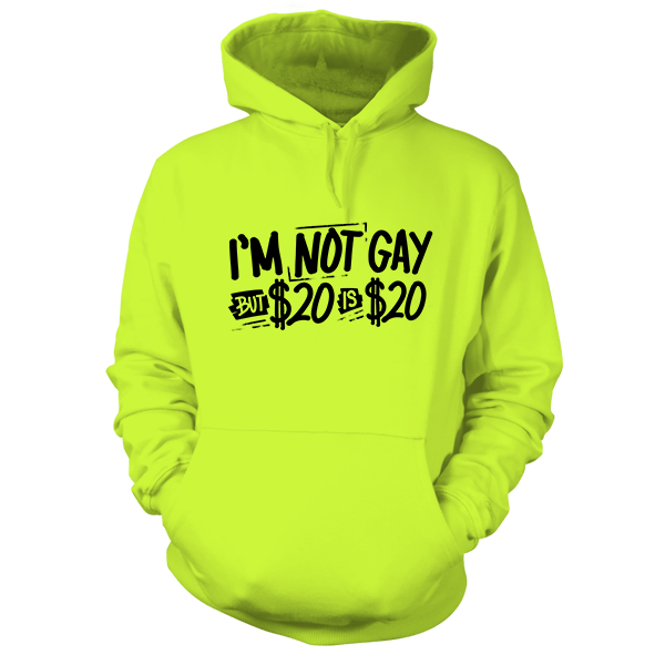 I'm Not Gay - Safety Yellow Hi - Vis Hoodie Workwear - Armed American Supply