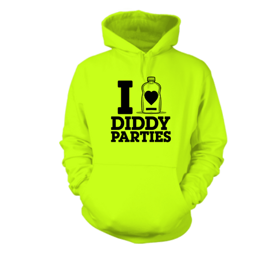 I Love Did*y Parties - Hi - Vis Hoodie - Armed American Supply