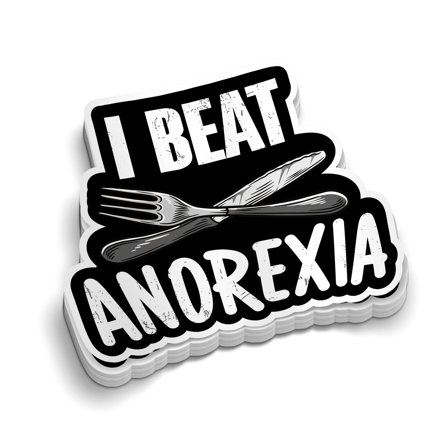 Beat Anorexia Hard Hat Decal - Armed American Supply