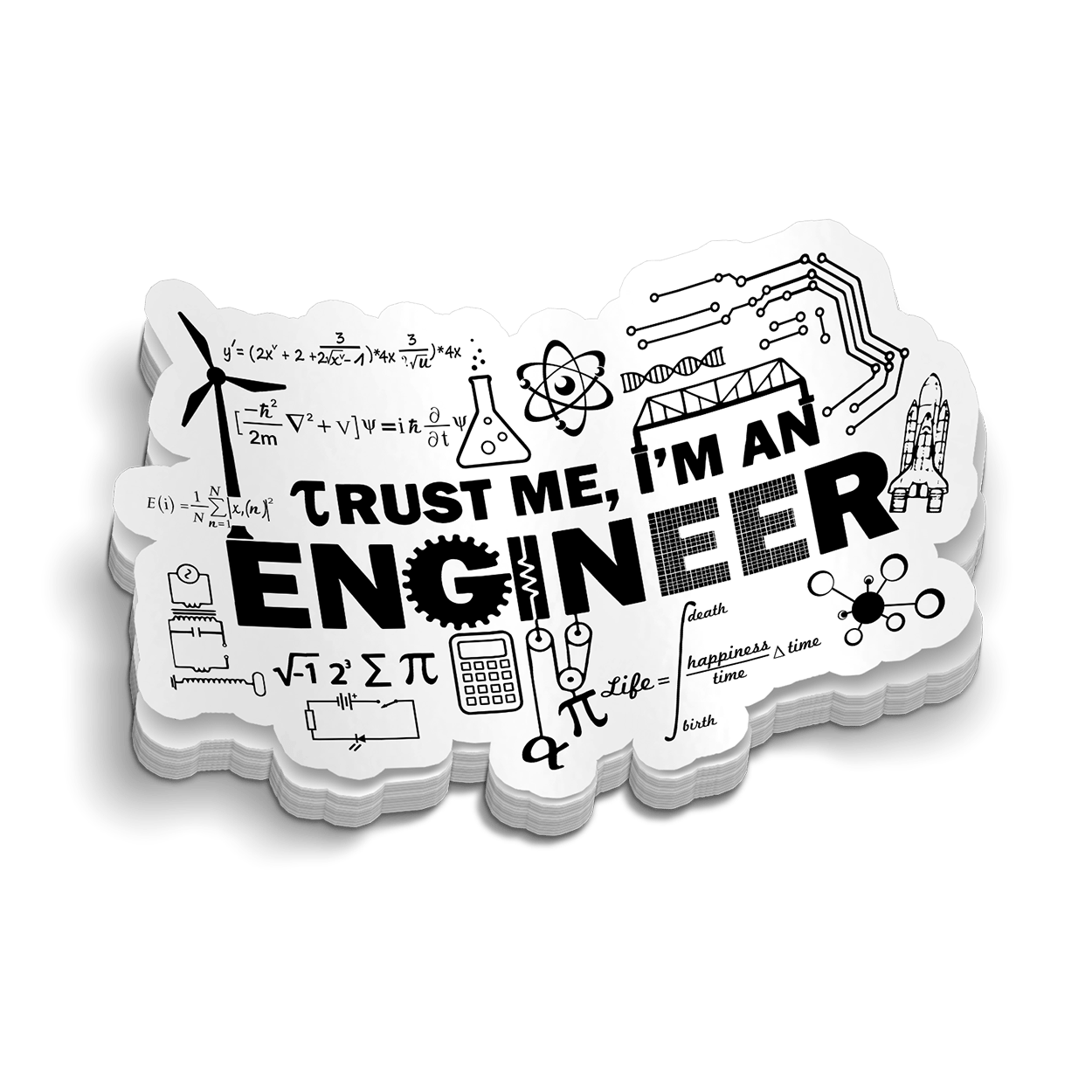 Engineer Hard Hat Decal - Armed American Supply