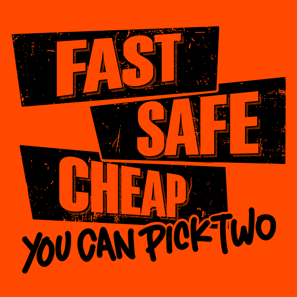 Fast Safe Cheap - Hi Vis Long Sleeve