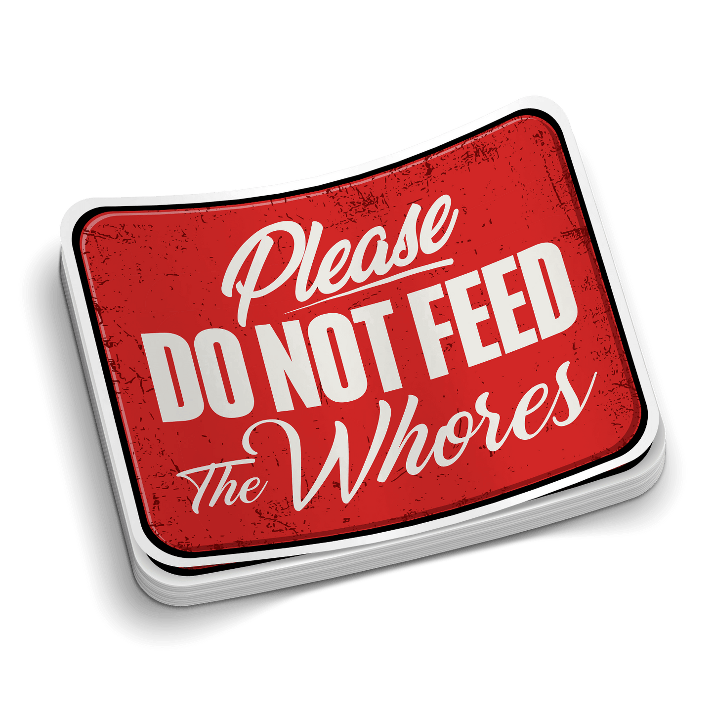 Do Not Feed - Hard Hat Decal - Armed American Supply