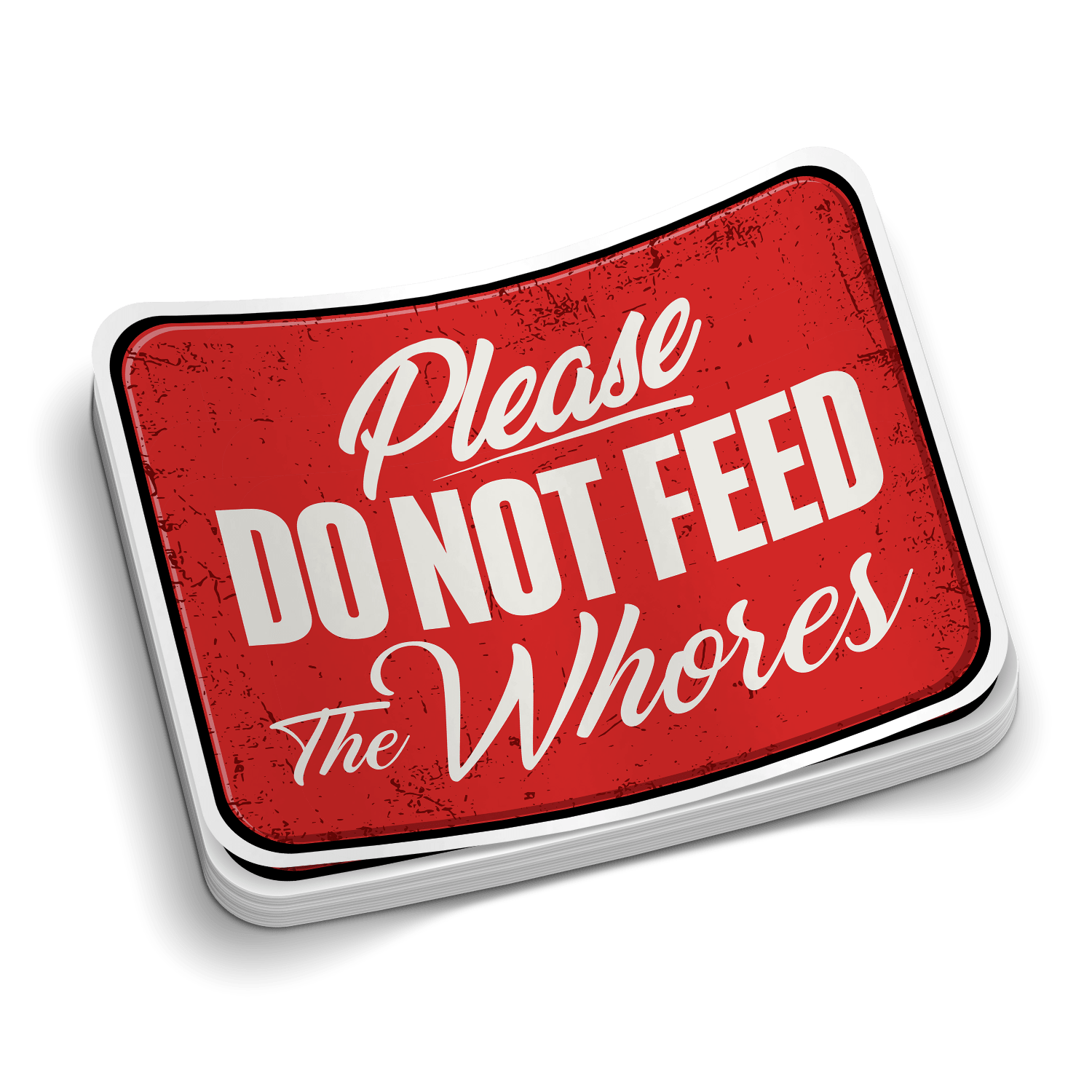 Do Not Feed - Hard Hat Decal - Armed American Supply