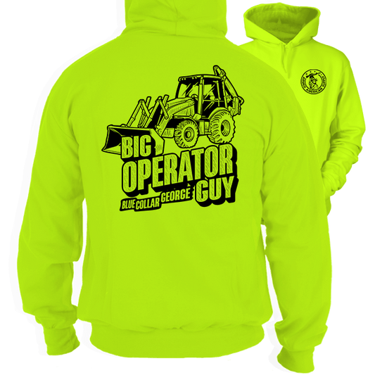 Blue Collar George - Big Operator - Safety Hi - Vis Hoodie - Armed American Supply