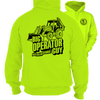 Blue collar george - big operator - safety hi-vis hoodie