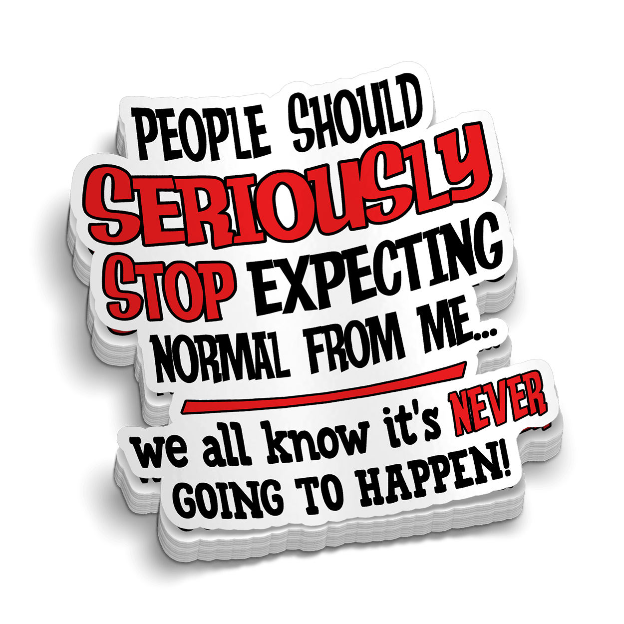 Expecting Normal Hard Hat Decal - Armed American Supply