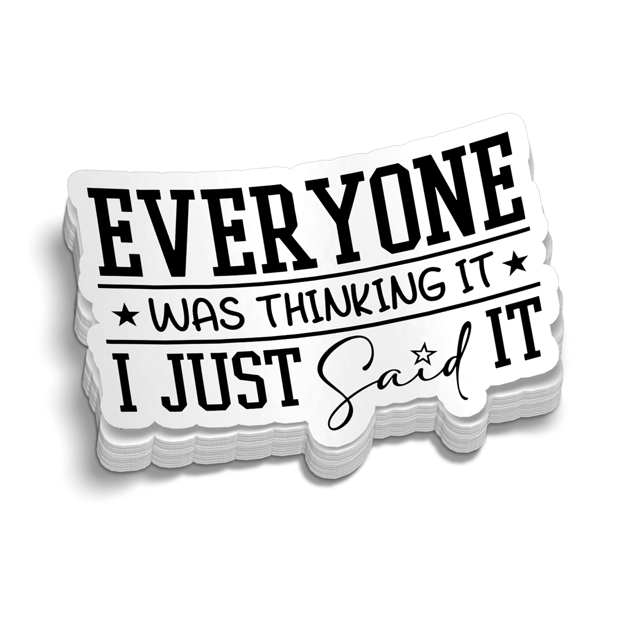 Thinking It Hard Hat Decal - Armed American Supply