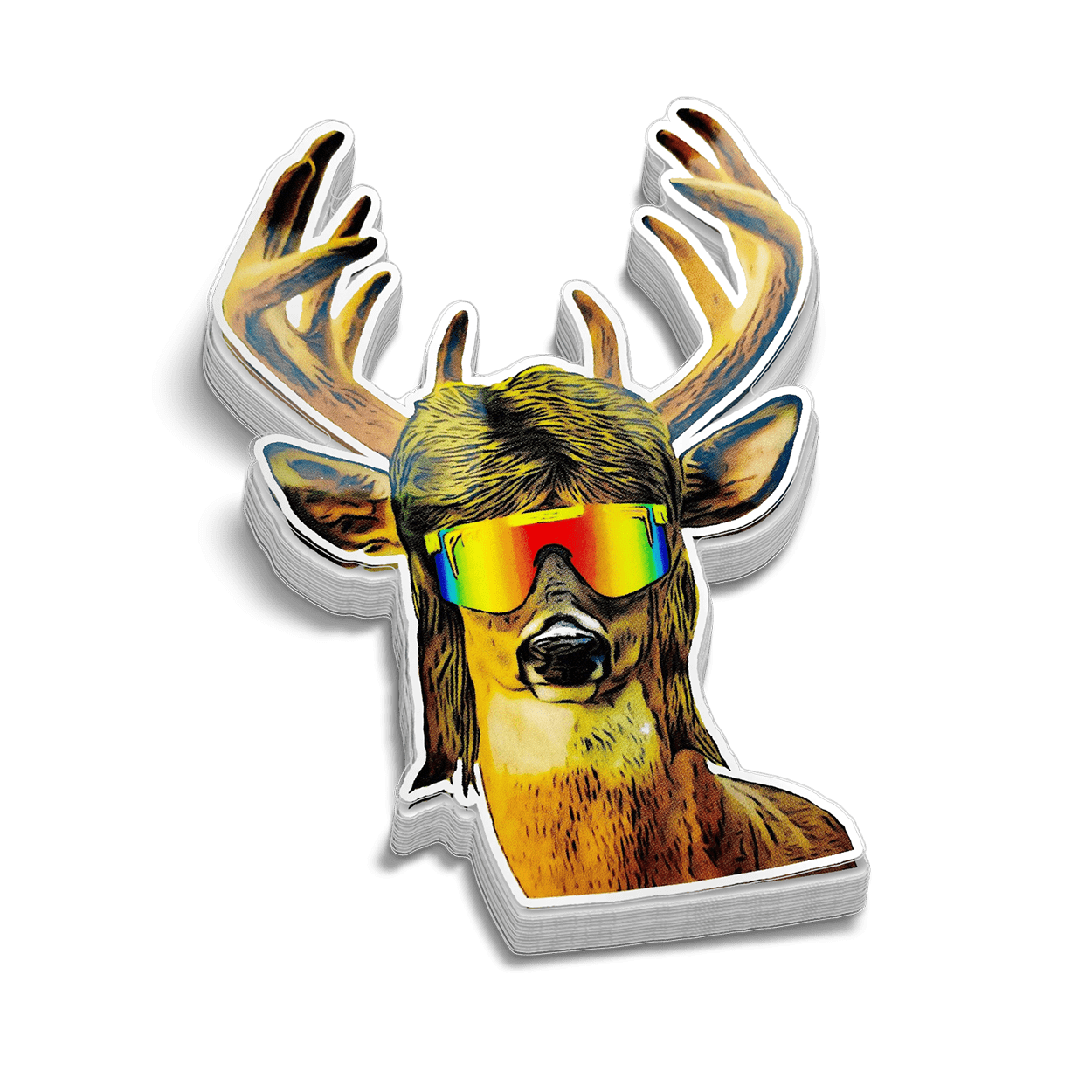 Buck Mullet Hard Hat Decal - Armed American Supply