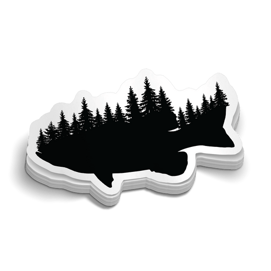 Bass Landscape Hard Hat Decal - Armed American Supply