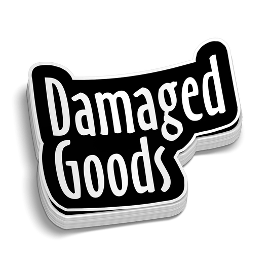 Damaged Goods Hard Hat Decal - Armed American Supply
